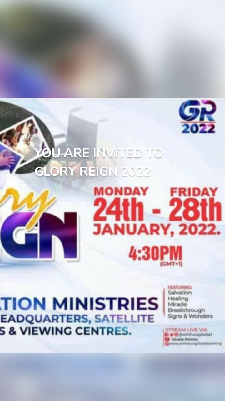 YOU ARE INVITED TO GLORY REIGN 2022